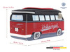BRISA VW Collection Volkswagen Neoprene Universal Makeup Cosmetics Toiletry Travel Pharmacy Bag in T1 Bus Design RedBlac