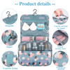 Pengxiaomei Toiletry Bag Waterproof Hanging Cosmetic Bag Portable Travel Makeup Pouch Multifunction Handle Travel Toilet