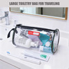 Rough Enough Large Travel Toiletry Bag Clear Cosmetic Sunscreen Pouch Lotion Bags Organizer for Traveling Family Beach T