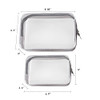 Buminee Clear Travel Bags for Toiletries Lightweight Toiletry Bag 2 Pack Multipurpose Transparent TSA Cosmetic Bag