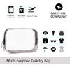 Buminee Clear Travel Bags for Toiletries Lightweight Toiletry Bag 2 Pack Multipurpose Transparent TSA Cosmetic Bag