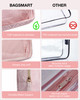 BAGSMART TSA Approved Toiletry Bag 3 Pack Clear Makeup Cosmetic Bag Organizer Quart Size Travel Bag for Toiletries Carry