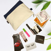 NGIL JuteCanvas Large Travel DYI Cosmetic Bag Pouch for Women Multipurpose Travel Toiletry Pouch Personalized Makeup Bag