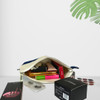 NGIL JuteCanvas Large Travel DYI Cosmetic Bag Pouch for Women Multipurpose Travel Toiletry Pouch Personalized Makeup Bag