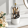 GAXmi Makeup Brush Holder with Lid Cosmetic Tools Organizer 360 Rotating Waterproof Dustproof Beauty Brushes Storage for