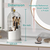 GAXmi Makeup Brush Holder with Lid Cosmetic Tools Organizer 360 Rotating Waterproof Dustproof Beauty Brushes Storage for