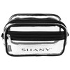 SHANY Clear Toiletry Makeup CarryOn Pouch with Zippered Compartment WaterResistant and Nontoxic Travel Organizer Bag