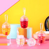 28 Pieces Honey Pots Shaped Lip Gloss Tube Empty Lip Gloss Containers Lip Balm Bottle Refillable Cute Lipstick Tubes wit