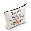 POFULL Glamma Gift Grandma Gift Glamma Birthday Christmas Gift Grandma Travel Bag Makeup Bag Glamma Travel bag
