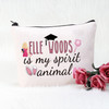 POFULL Movie Inspired Gift Law Student Makeup Bag Elle is My Spirit Animal Cosmetic Bag Attorney Gift Woods is My Spirit