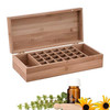 Pure Vie Essential Oil Bamboo Storage Box Travel Display Presentation Holds 26 Bottles for 5 10 15ml Aromatherapy Organi
