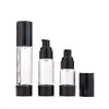 Ergonflow 3Pcslot 15ML 30ML 50ML Empty Black Airless Lotion Cream Pump Plastic Container Cosmetic Bottle Dispenser Trave