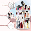 Makeup Organizer 360 Rotating Cosmetic Organizer DIY Adjustable Makeup Carousel Spinning Holder Rack Large Capacity Cosm
