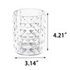 Funtygy Acrylic Makeup Brush Holder Organizer Clear Pencil Pen Holder Crystal Cosmetics Brushes Cup Storage Solution Rou
