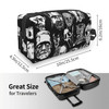 Womens Cosmetic Bags Horror Icons Makeup Pouch Travel Toiletry Storage Bag