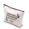 WCGXKO Laboratory Technician Survival Kit Lab Tech Laboratory Science Zipper Pouch Makeup Bag Gift Laboratory Technician