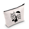 TOBGBE Mary Quote Makeup Bag Supercalifragilistic Inspired Zipper Pouch Bag Cosmetic Bag Mary Movie Merchandise Mary Son