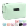 MAANGE Small Makeup Bag For Purse Travel Cosmetic Bag Makeup Pouch PU Leather Portable Versatile Zipper Pouch For Women