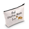 MEIKIUP Sheltie Dog Lover Gift Sheltie Mom Makeup Bag Sheepdog Mama Shetland Sheepdogs Gift Sheltie Owner Travel Cosmeti