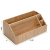 MobileVision Bamboo Make Up Organizer Cosmetic Holder Storage on Vanity Counter or Bathroom Multiple Compartments
