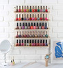 J JACKCUBE DESIGN Wall Mount Gold Metal and Wood Nail Polish Display Shelves Rack Organizer Holds 60 Bottles 5 Tier MK54