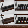J JACKCUBE DESIGN Essential Oils Display Shelves Wall Mount Black Metal and Wood Nail Polish Paint Holder Rack Organizer