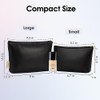 Wandering Nature Makeup Bag Small Cosmetic Bag for Purse 2 Pack Small Make Up Pouch Vegan Leather Cute Travel Pouch with