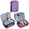 Teamoy Travel Makeup Brush Caseup to 88 Professional Makeup Train Organizer Bag with Handle Strap for Makeup Brushes and