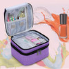 LUXJA Nail Polish Carrying Case Holds 20 Bottles 15ml 05 floz Doublelayer Organizer for Nail Polish and Manicure Set Pur