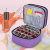 LUXJA Nail Polish Carrying Case Holds 20 Bottles 15ml 05 floz Doublelayer Organizer for Nail Polish and Manicure Set Pur
