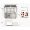 Joseph Joseph 75005 Viva Makeup Cosmetic Storage Organizer with Drawer Large with Mirror Shell Cream