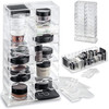 byAlegory Acrylic Universal Makeup Organizer Tower wRemovable Dividers Can Stand or Lay Flat on Vanity Desk or in Drawer