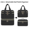 Yarwo Nail Polish Organizer Case Holds 72 Bottles 15ml05 floz Detachable 3 Layers Nail Polish Storage Bag with Removable