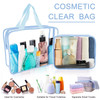 APREUTY Clear Makeup Bags TSA Approved 6 Pcs Cosmetic Makeup Bags Set Clear PVC with Zipper Handle Portable Travel Lugga