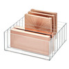 iDesign 42870 Clarity BPAFree Plastic Divided Wide Makeup Palette Organizer 81 x 81 x 37