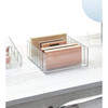 iDesign 42870 Clarity BPAFree Plastic Divided Wide Makeup Palette Organizer 81 x 81 x 37