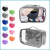 Small Clear Travel Packing CubeSee Through PVC Plastic Pouch for Carry On Suitcase Backpack or Diaper BagTransparent Mul