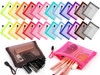 Jexine 24 Pcs Mini Zipper Mesh Bags Lipstick Cosmetic Accessories Organizer Nylon Makeup Zipper Pouch Small Cosmetic Bag