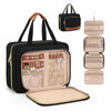 Wedama Toiletry Bag for Women Hanging Travel Toiletry Bag with Jewelry Organizer Compartment Large Makeup Bag PVC Waterp