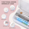 Beauticom DoubleLayer Personal Storage Storage Case for Professional Nail Art Pens Nail Brush Tools Frosted White