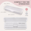 Beauticom DoubleLayer Personal Storage Storage Case for Professional Nail Art Pens Nail Brush Tools Frosted White
