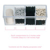 4Compartment Makeup Organizer and Storage Transparent MultiFunctional Bathroom Closet Storage with 4 Trays and Clear Lid