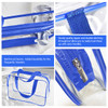 3Pcs Crystal Clear PVC Travel Toiletry Bag Kit for Women Men Waterproof Vinyl Organizer Clear Makeup Bags with Zipper Ha
