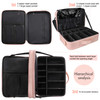 Relavel Makeup Case Large Makeup Bag Professional Train Case 165 inches Travel Cosmetic Organizer Brush Holder Waterproo