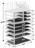 Sorbus Large Clear Makeup Organizer Detachable 4Piece Jewelry Make Up Organizers and Storage Set Spacious Cosmetic Displ