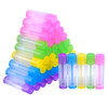 eBoot 50 Pieces Lip Balm Empty Container Clear Tubes with Twist Bottom and Top Cap 316 Oz 55 ml Multicolor
