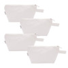 Augbunny 100 Cotton 16oz Heavy Duty Multipurpose Canvas Zipper Cosmetics Makeup Travel Toiletry Organizing Pouch 4pack