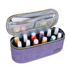 LUXJA Nail Polish Organizer Holds 12 Bottles 15ml 05 floz Nail Polish Case for Polish and Small Tools Purple