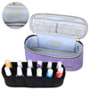 LUXJA Nail Polish Organizer Holds 12 Bottles 15ml 05 floz Nail Polish Case for Polish and Small Tools Purple