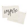 The Cotton Canvas Co Inspire Cosmetic Bag and Travel Make Up Pouch